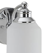 Lydia Iron/Frosted Glass Farmhouse Cottage LED Vanity Light