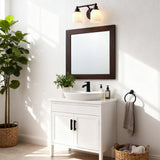 Lydia Iron/Frosted Glass Farmhouse Cottage LED Vanity Light