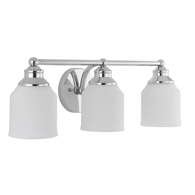 Lydia Iron/Frosted Glass Farmhouse Cottage LED Vanity Light