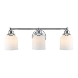 Lydia Iron/Frosted Glass Farmhouse Cottage LED Vanity Light