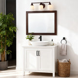 Lydia Iron/Frosted Glass Farmhouse Cottage LED Vanity Light