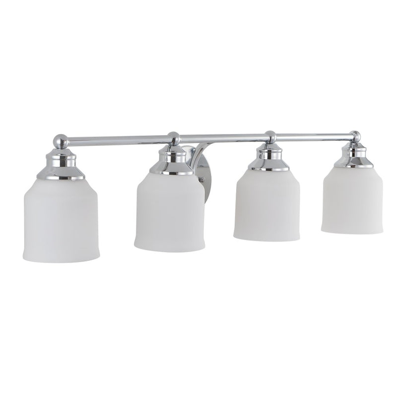 Lydia Iron/Frosted Glass Farmhouse Cottage LED Vanity Light