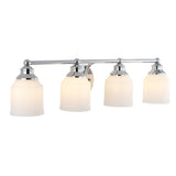 Lydia Iron/Frosted Glass Farmhouse Cottage LED Vanity Light