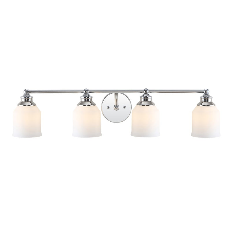 Lydia Iron/Frosted Glass Farmhouse Cottage LED Vanity Light