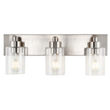 Irving Seeded Glass/Iron Modern Contemporary LED Vanity Light