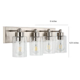 Irving Seeded Glass/Iron Modern Contemporary LED Vanity Light