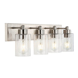 Irving Seeded Glass/Iron Modern Contemporary LED Vanity Light