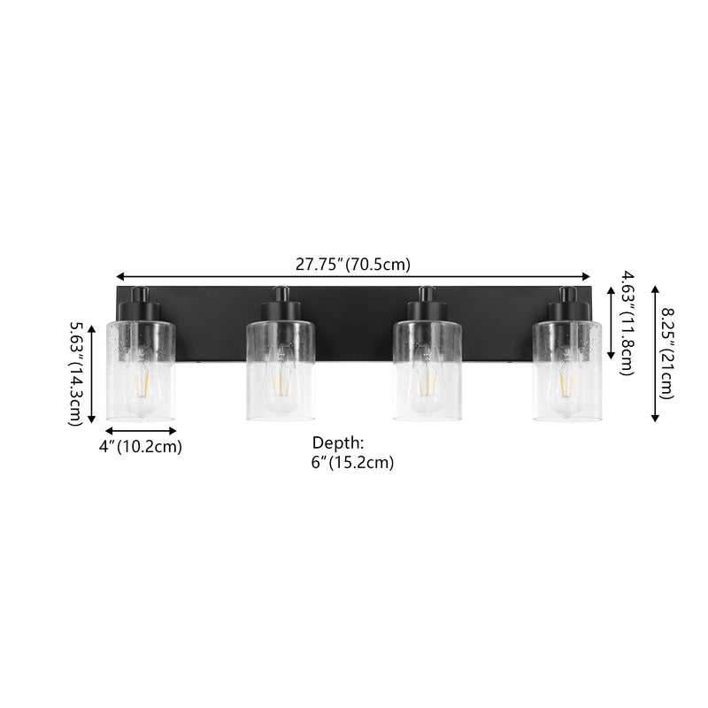 Irving Seeded Glass/Iron Modern Contemporary LED Vanity Light