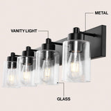 Irving Seeded Glass/Iron Modern Contemporary LED Vanity Light