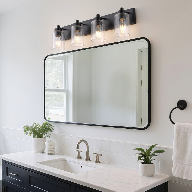 Irving Seeded Glass/Iron Modern Contemporary LED Vanity Light