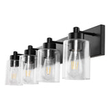 Irving Seeded Glass/Iron Modern Contemporary LED Vanity Light