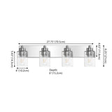 Irving Seeded Glass/Iron Modern Contemporary LED Vanity Light