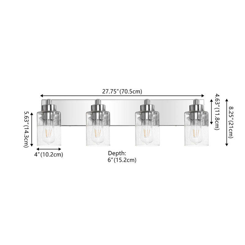 Irving Seeded Glass/Iron Modern Contemporary LED Vanity Light