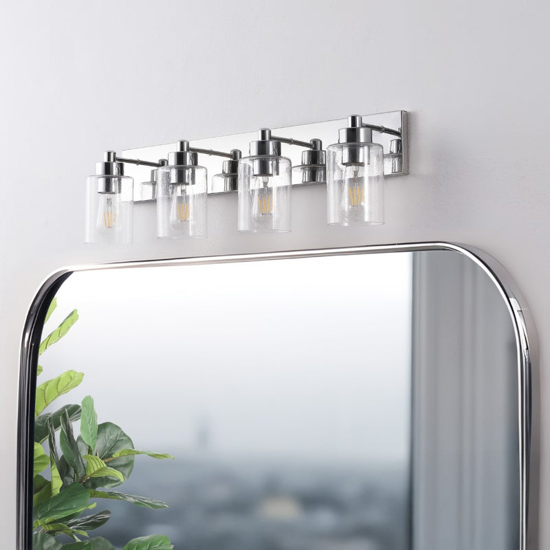 Irving Seeded Glass/Iron Modern Contemporary LED Vanity Light