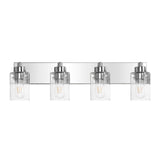Irving Seeded Glass/Iron Modern Contemporary LED Vanity Light