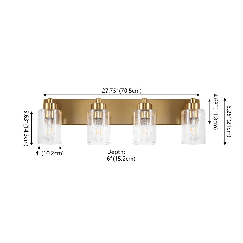 Irving Seeded Glass/Iron Modern Contemporary LED Vanity Light