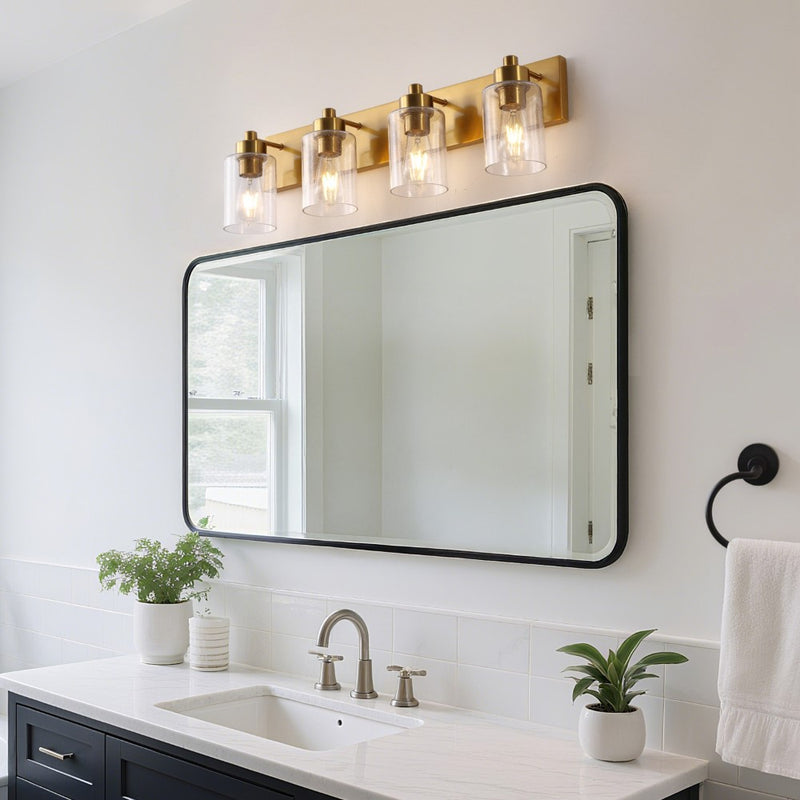 Irving Seeded Glass/Iron Modern Contemporary LED Vanity Light