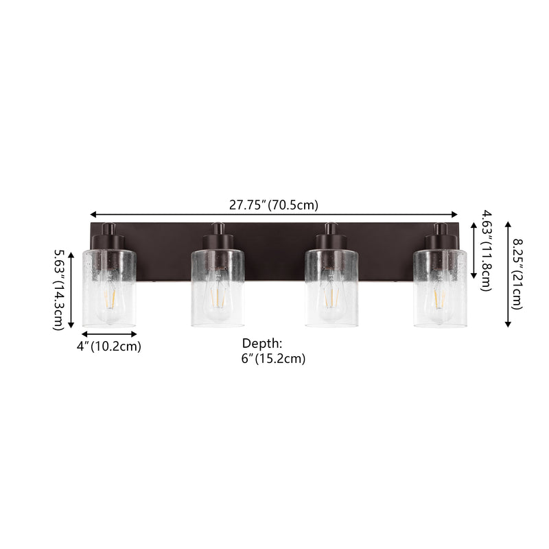 Irving Seeded Glass/Iron Modern Contemporary LED Vanity Light