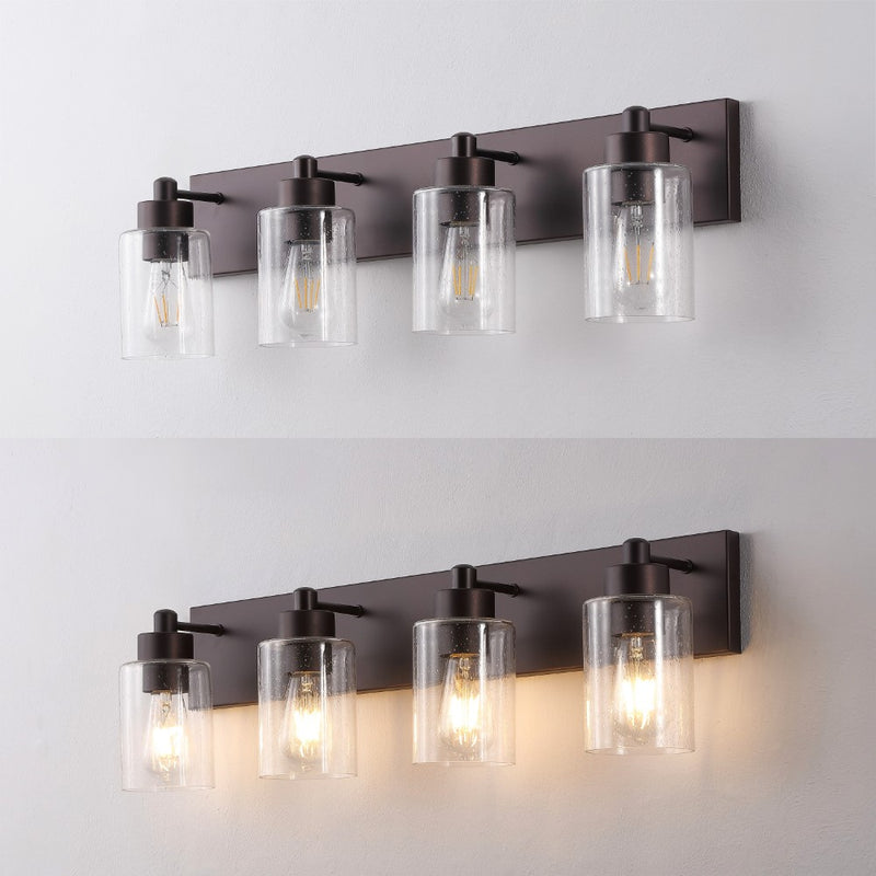Irving Seeded Glass/Iron Modern Contemporary LED Vanity Light