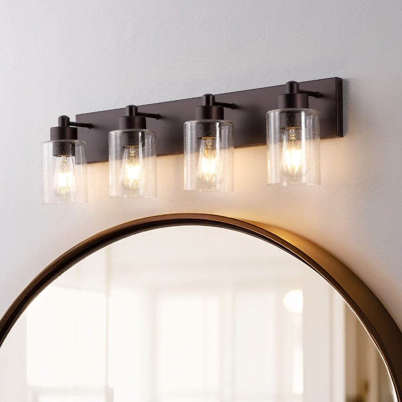 Irving Seeded Glass/Iron Modern Contemporary LED Vanity Light