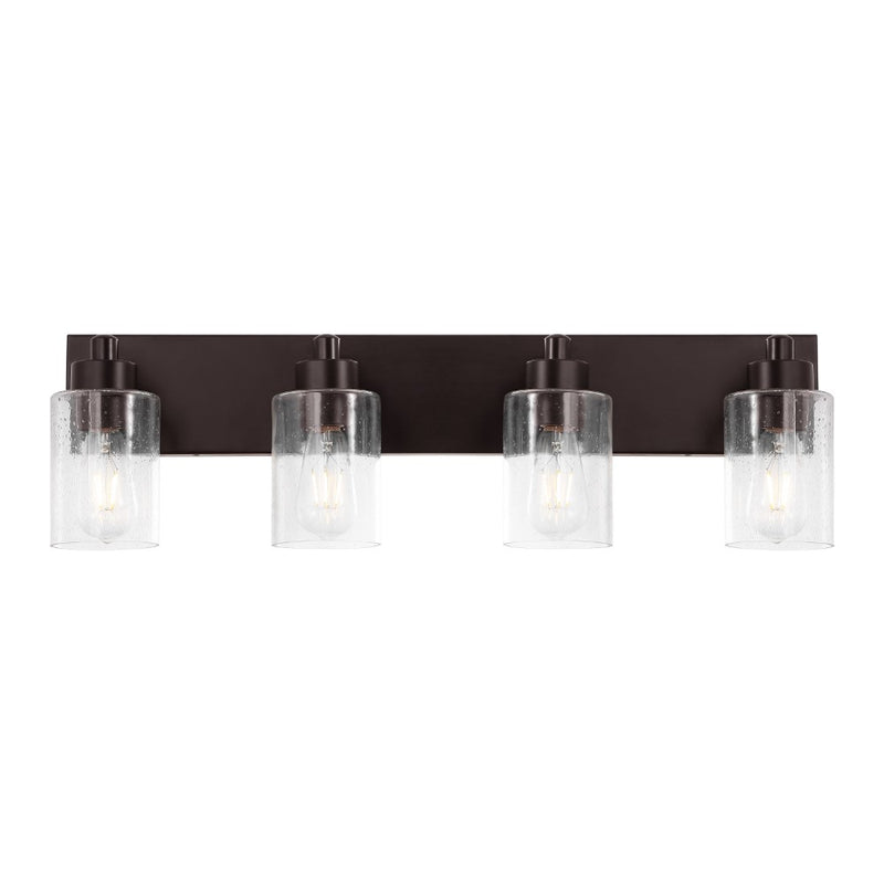 Irving Seeded Glass/Iron Modern Contemporary LED Vanity Light