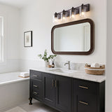 Irving Seeded Glass/Iron Modern Contemporary LED Vanity Light