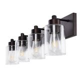 Irving Seeded Glass/Iron Modern Contemporary LED Vanity Light