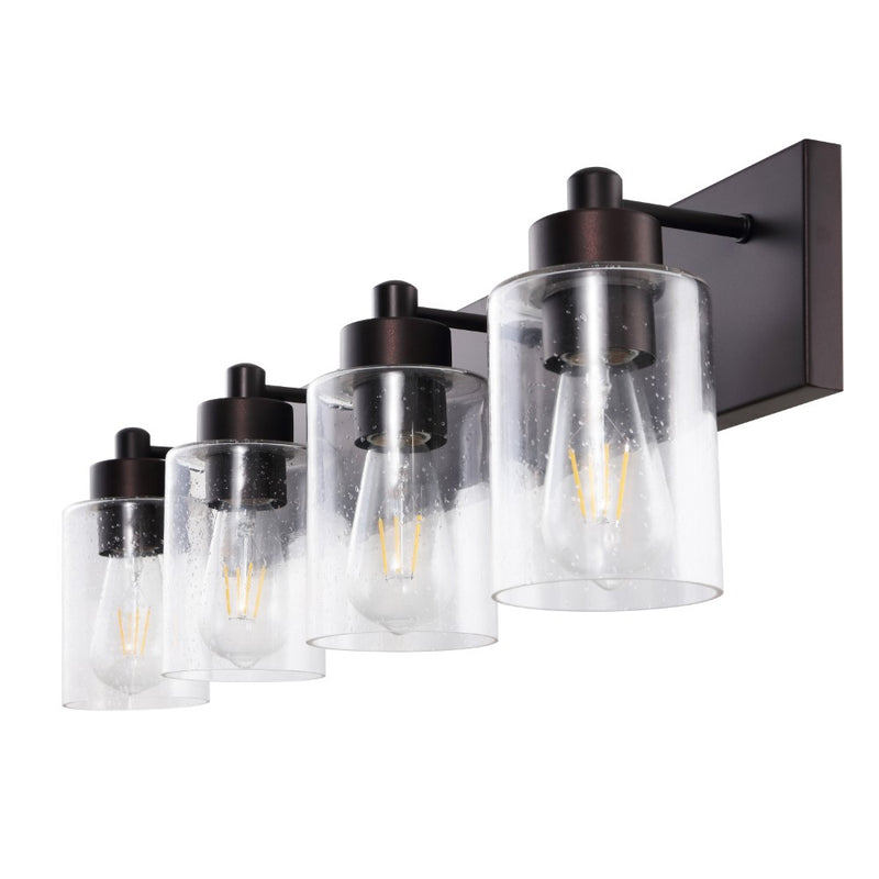 Irving Seeded Glass/Iron Modern Contemporary LED Vanity Light