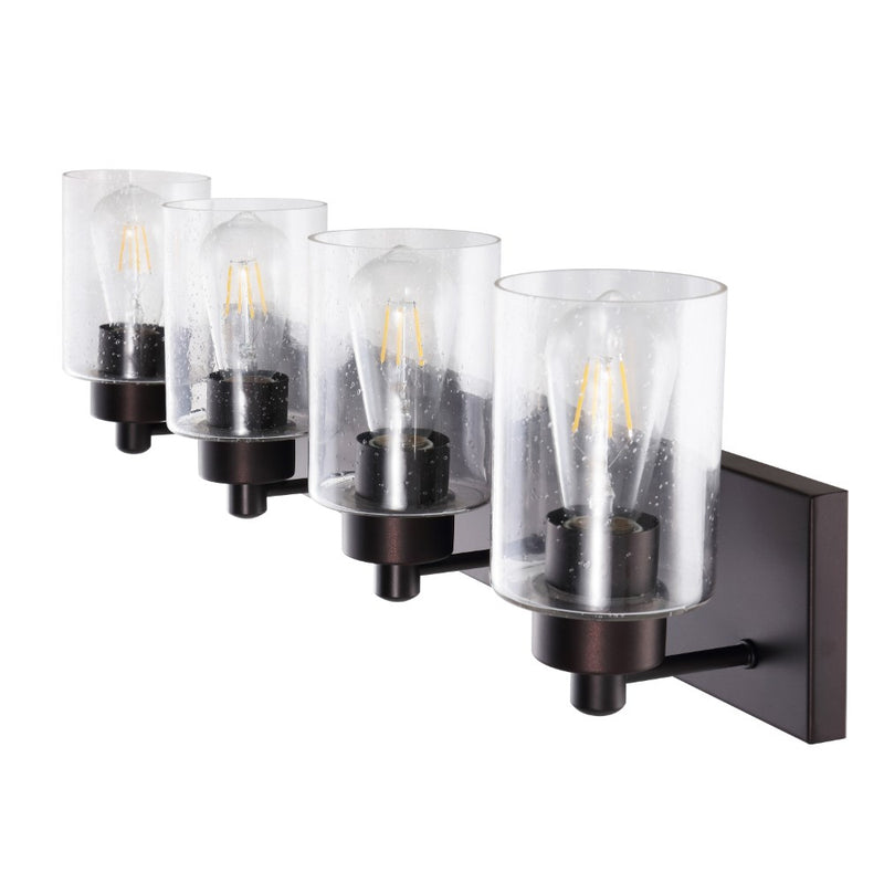 Irving Seeded Glass/Iron Modern Contemporary LED Vanity Light