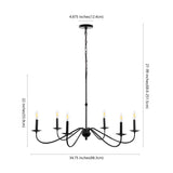 Wicklow 34.75" Bohemian Farmhouse Iron LED Chandelier