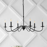 Wicklow 34.75" Bohemian Farmhouse Iron LED Chandelier