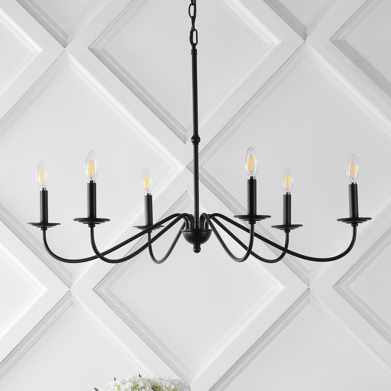 Wicklow 34.75" Bohemian Farmhouse Iron LED Chandelier