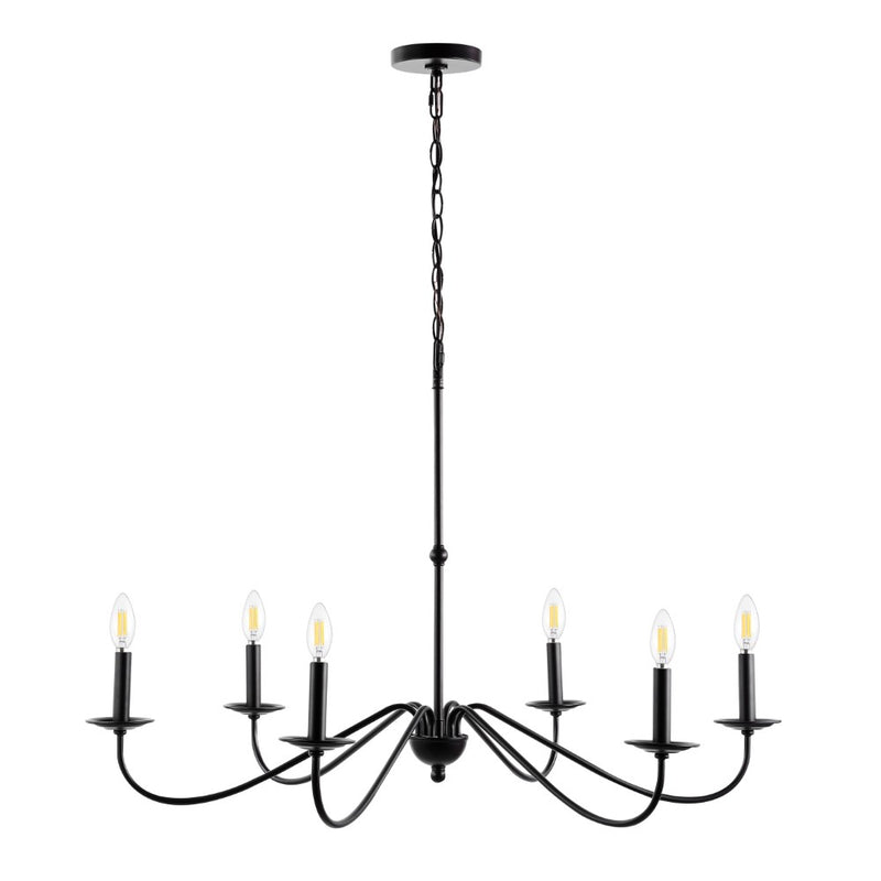 Wicklow 34.75" Bohemian Farmhouse Iron LED Chandelier