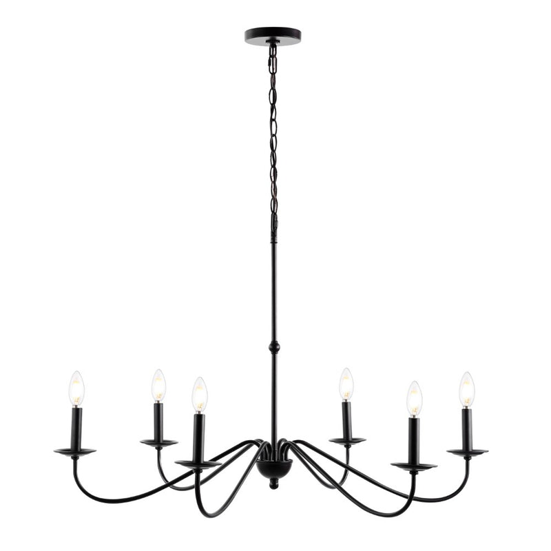 Wicklow 34.75" Bohemian Farmhouse Iron LED Chandelier