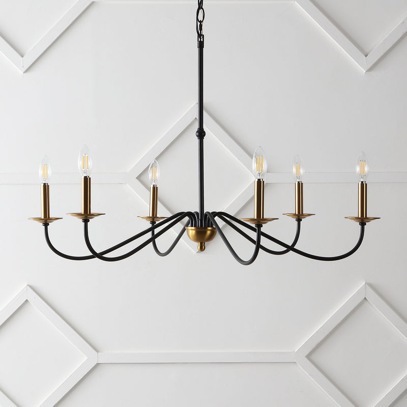 Wicklow 34.75" Bohemian Farmhouse Iron LED Chandelier