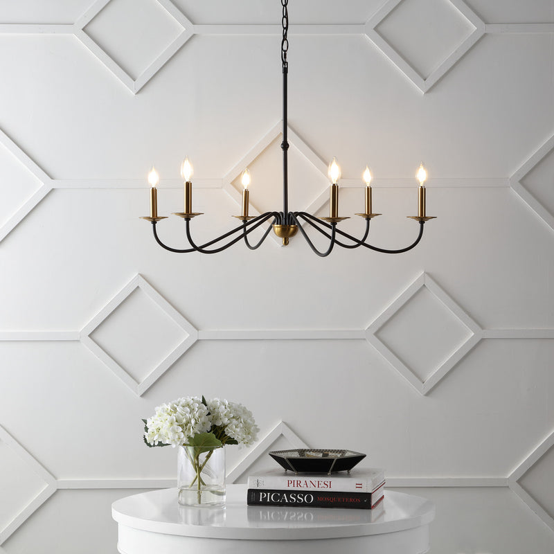 Wicklow 34.75" Bohemian Farmhouse Iron LED Chandelier