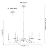 Wicklow 34.75" Bohemian Farmhouse Iron LED Chandelier