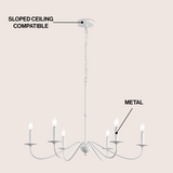 Wicklow 34.75" Bohemian Farmhouse Iron LED Chandelier