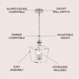 Camden Iron Classic Midcentury Pendant Lantern