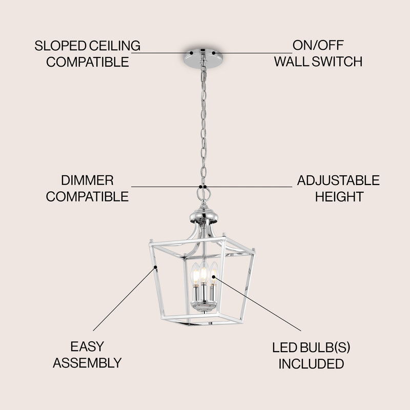 Camden Iron Classic Midcentury Pendant Lantern