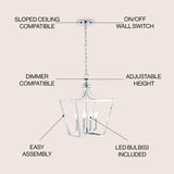 Camden Iron Classic Midcentury Pendant Lantern