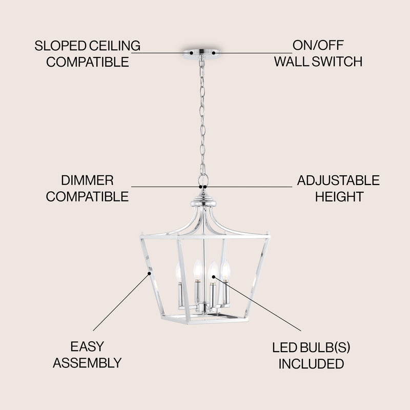 Camden Iron Classic Midcentury Pendant Lantern