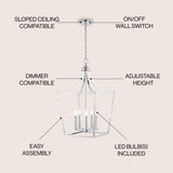 Camden Iron Classic Midcentury Pendant Lantern