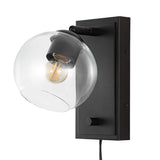 Hugo 6" Minimalist Modern Plug-In or Hardwired Adjustable Iron LED Wall Sconce with Rotary Dimmer - JONATHAN Y