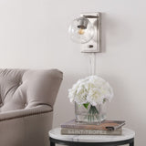 Hugo 6" Minimalist Modern Plug-In or Hardwired Adjustable Iron LED Wall Sconce with Rotary Dimmer - JONATHAN Y