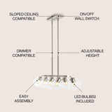 Julian 33.5" Farmhouse Bohemian Iron/Glass Linear LED Pendant - JONATHAN Y