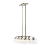 Julian 33.5" Farmhouse Bohemian Iron/Glass Linear LED Pendant - JONATHAN Y