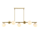 Luca Parisian 45.5" Modern Glam Iron Globe Linear LED Pendant - JONATHAN Y