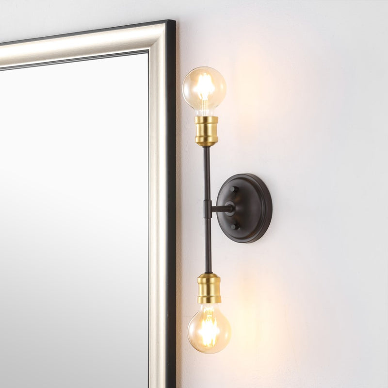 Jaxon 13.25" Industrial Farmhouse Iron LED Vanity - JONATHAN Y