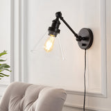 Cowie 8" Iron/Glass Adjustable LED Wall Sconce - JONATHAN Y